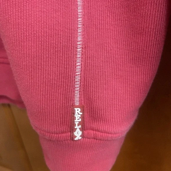 Tommy Bahama Relax Mens Large Red Long Sleeve All Cotton 1/4 zip Sweatshirt - Picture 5 of 8